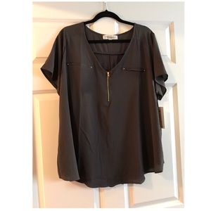 Top with Gold Zipper 3x